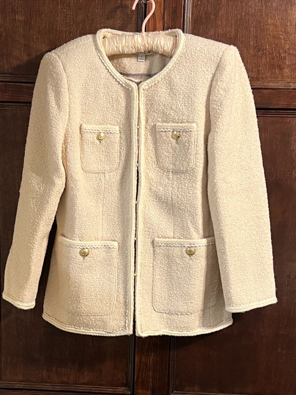 J CREW BOUCLE WOOL BLEND LADY JACKET LONGER LINE